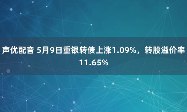 声优配音 5月9日重银转债上涨1.09%，转股溢价率11.65%